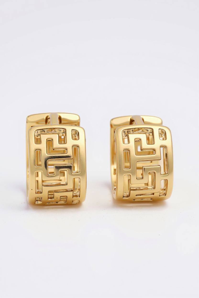 Kreeka mustriga kullatud rõngad