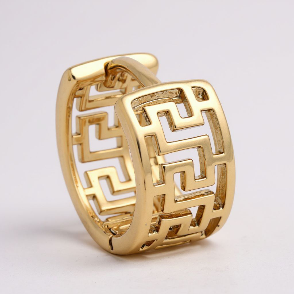 Kreeka mustriga kullatud rõngad