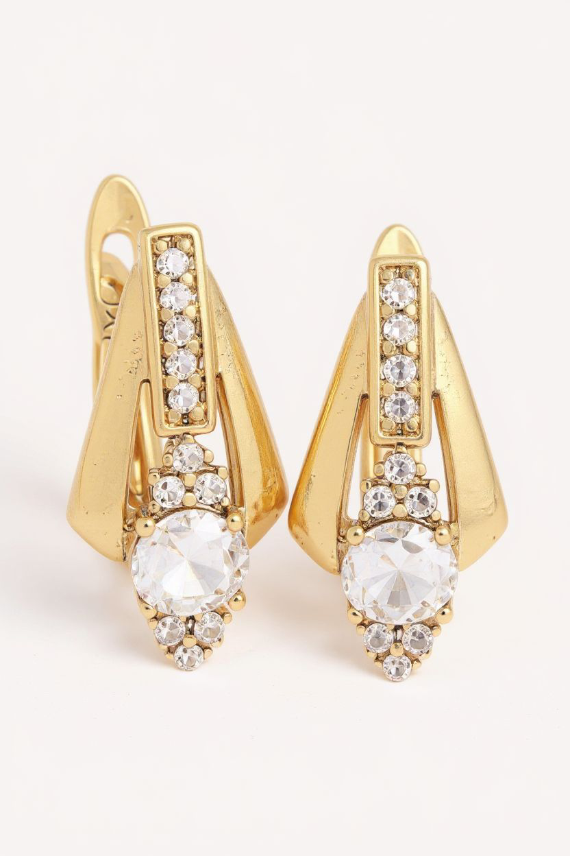 Kullatud inglise lukuga kõrvarõngad