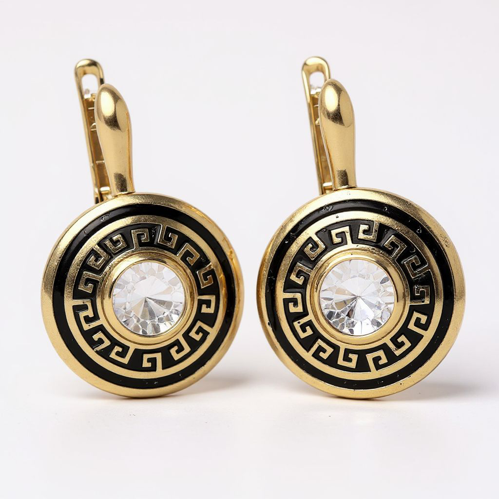 Kullatud kreeka motiiviga kõrvarõngad