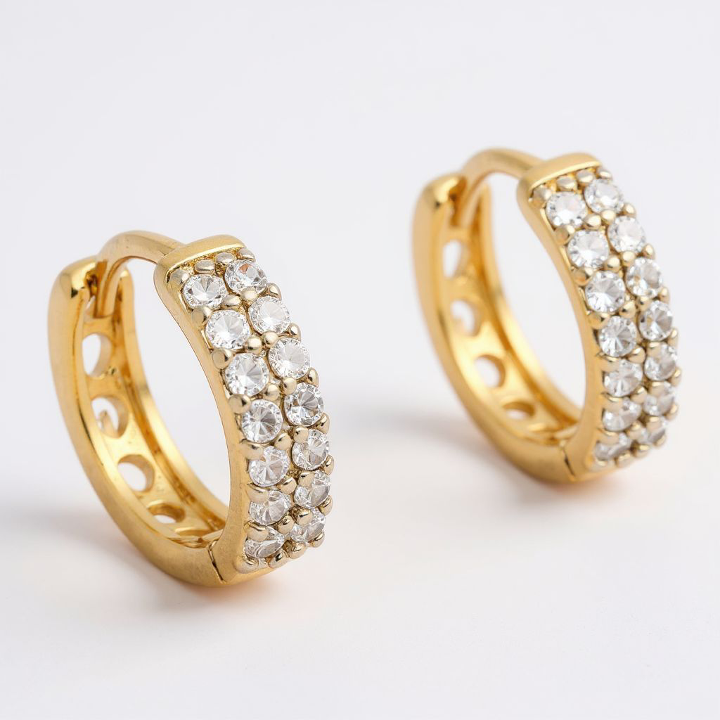 Kullatud rõngad tsirkoonidega