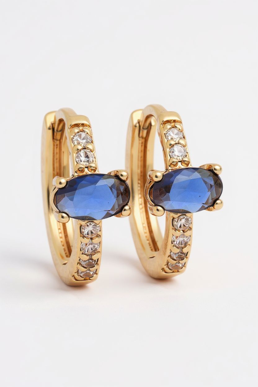 Kullatud rõngad Safiir