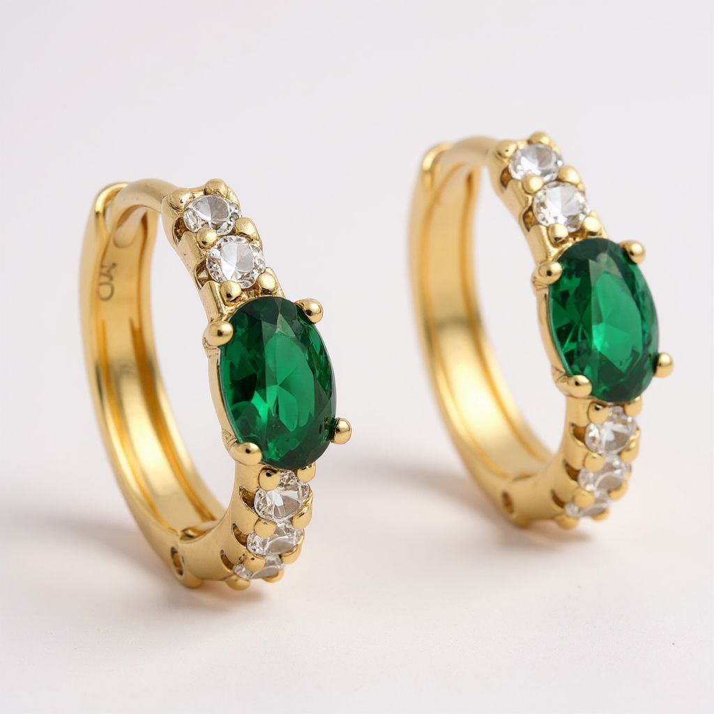 Kullatud rõngad Smaragd